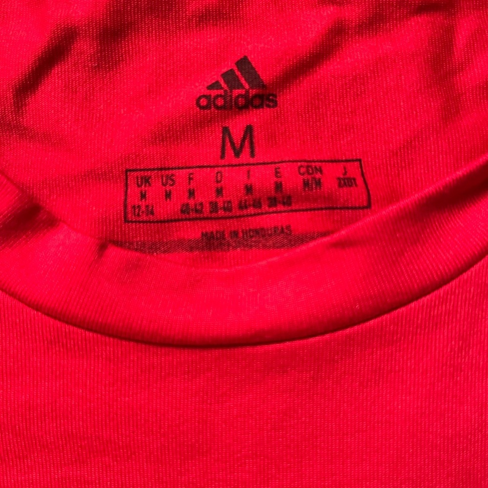 adidas Red Short Sleeve Athletic Tee - New England - Picture 7 of 9